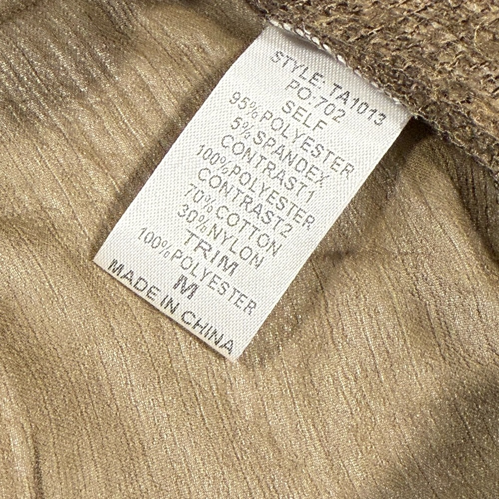 Gigio USA Women’s Medium Open Front Duster Cardigan Boho Crochet Lace Brown NWT - Picture 7 of 10